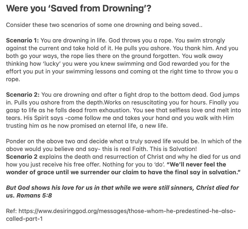 Were you saved from drowning?