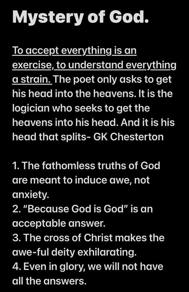 Mystery of God.