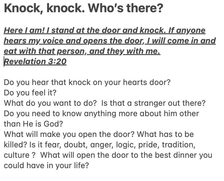 Knock, knock, who’s there?